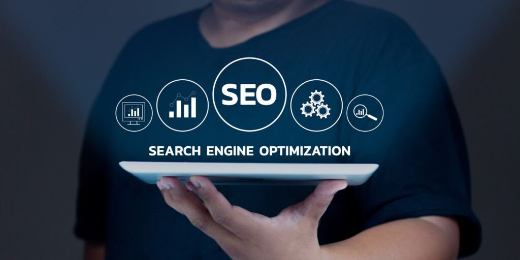 We are the best seo agency in delhi.Image has shwn things about seeo